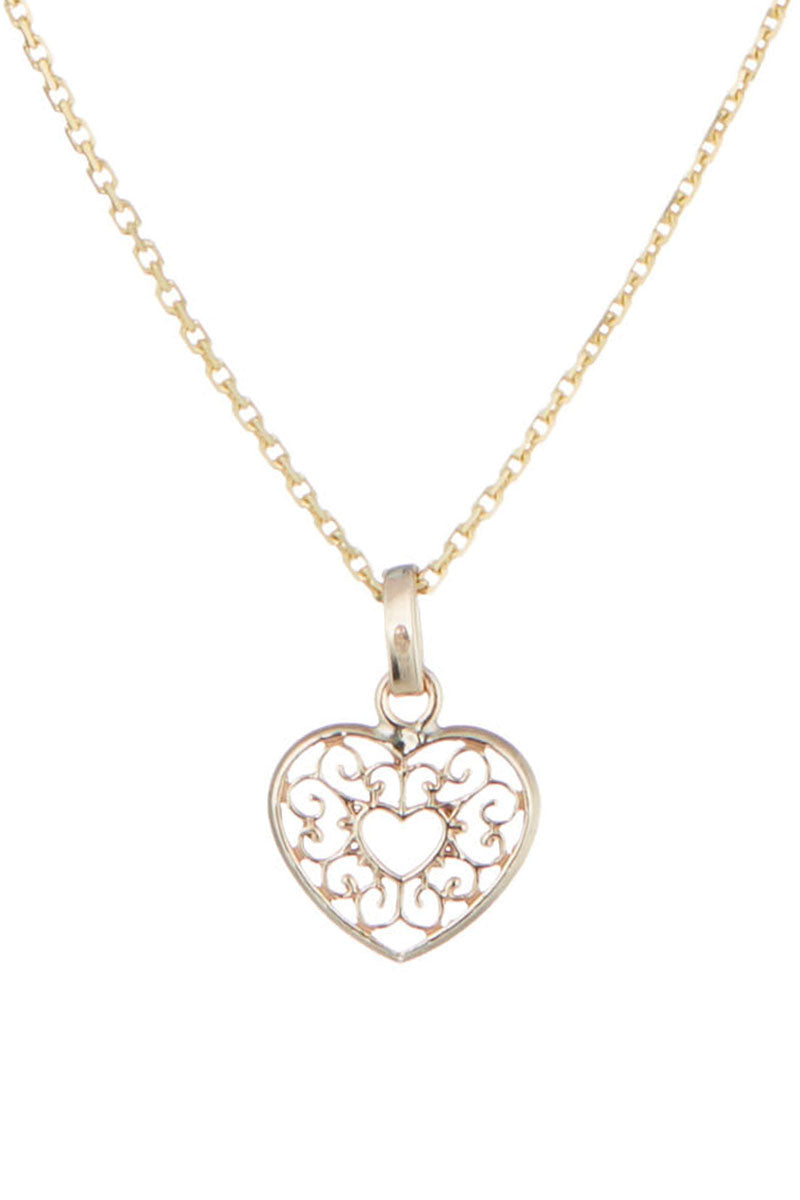 Pendentif "Cœurs Arabesque" Or Jaune 375/1000