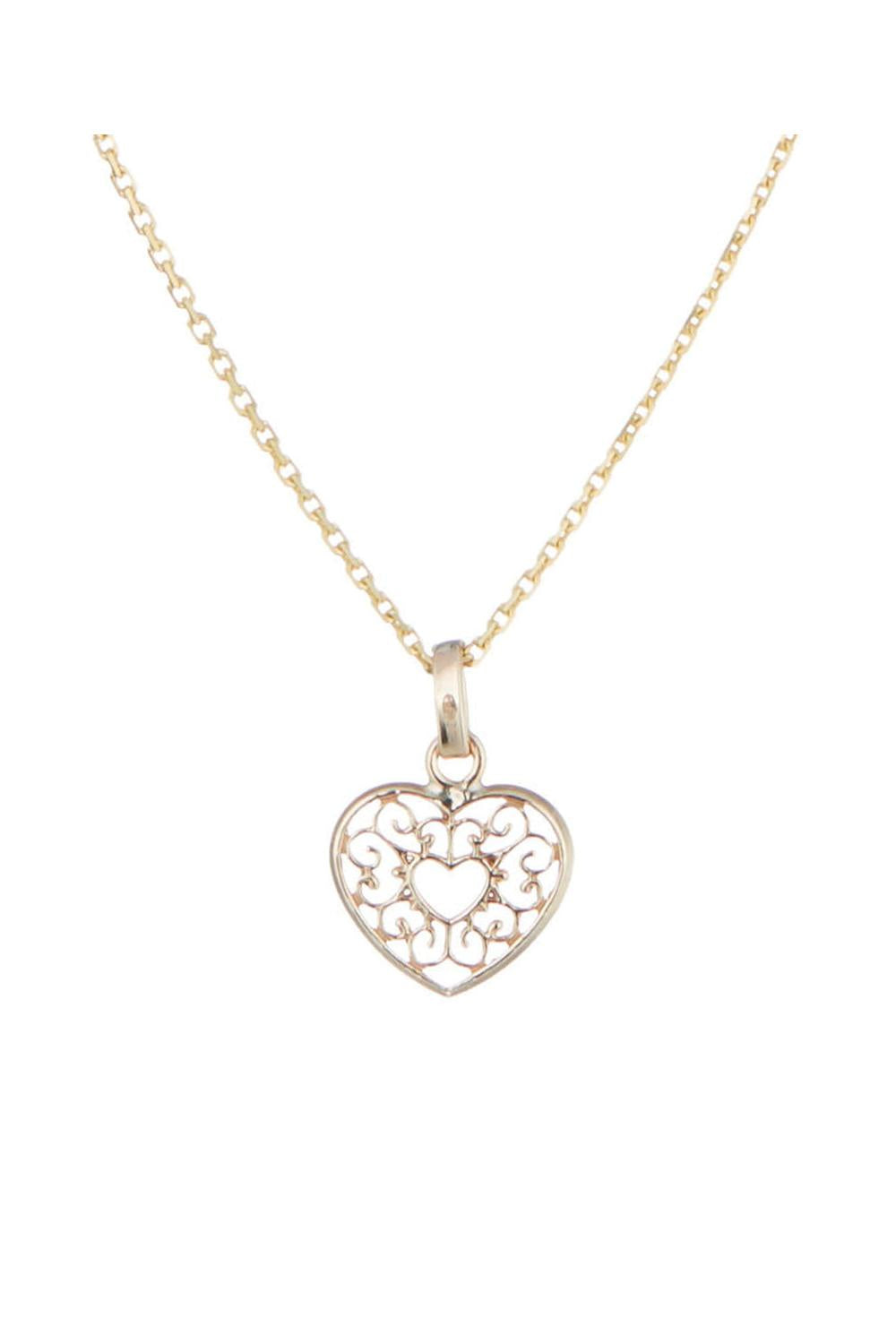 Pendentif "Cœurs Arabesque" Or Jaune 375/1000