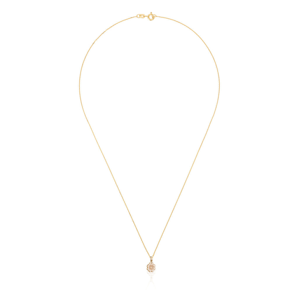 Pendentif "Médaillon Flora" - Or Jaune 375/1000