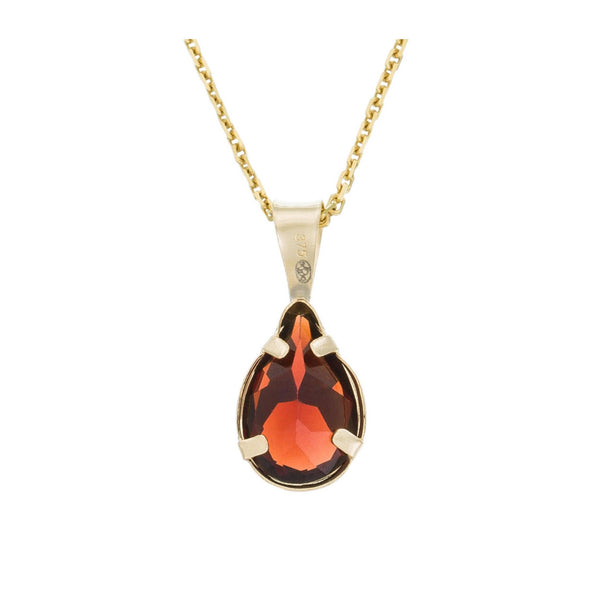Pendentif Goutte Grenat 1,56Ct/1