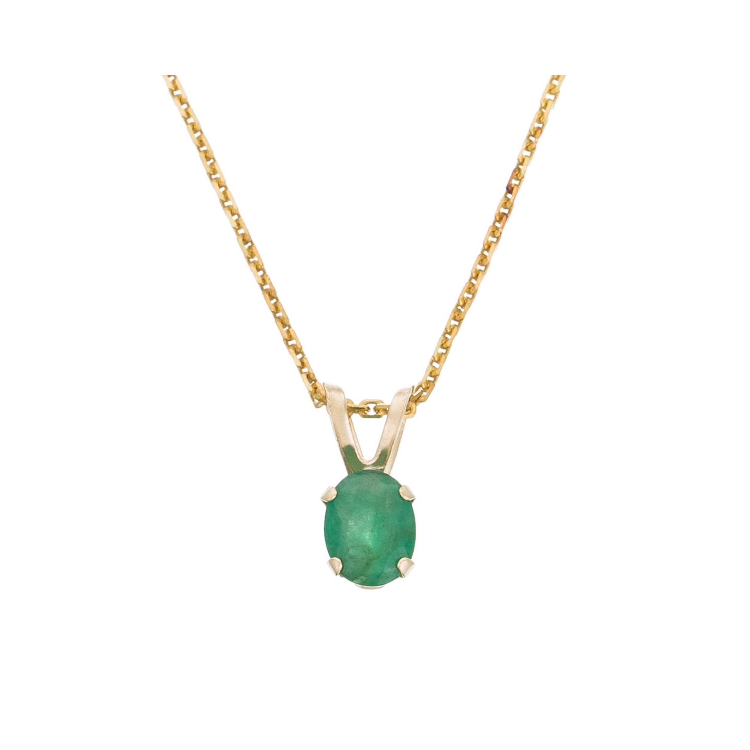Pendentif "Puce" Emeraude 0,34Ct/1 Or Jaune 375/100