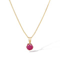 Pendentif "Puce 5Mm" Rubis: 0,74Ct/1