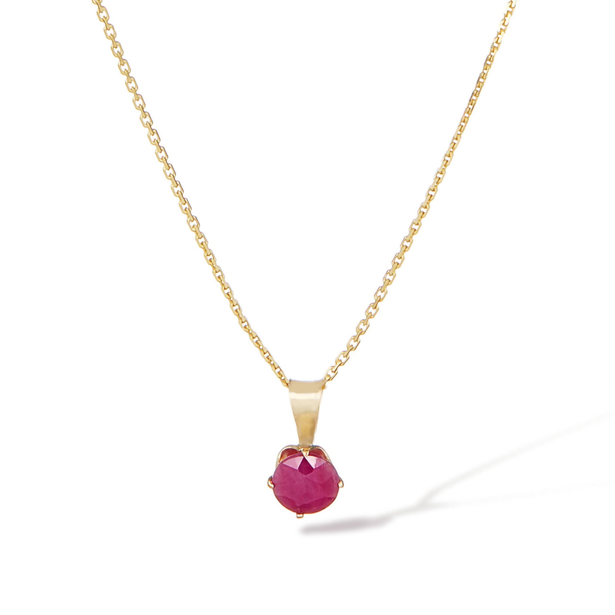 Pendentif "Puce 5Mm" Rubis: 0,74Ct/1