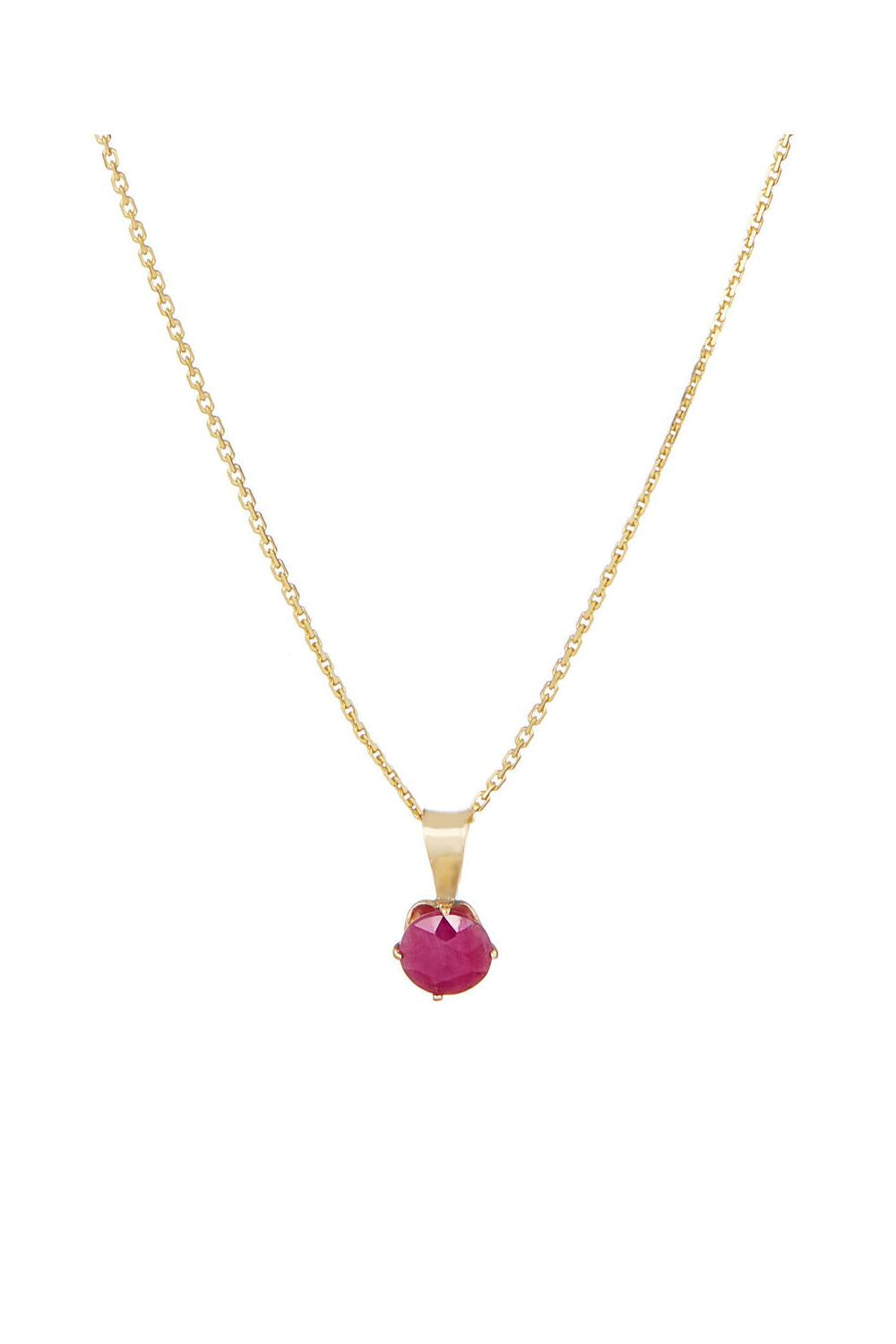 Pendentif "Puce 5Mm" Rubis: 0,74Ct/1