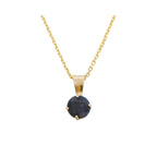Pendentif "Puce 5Mm" Saphir Bleu: 0,70Ct/1