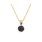 Pendentif "Puce" Saphir Bleu: 0,70Ct/1 - Or Jaune 375/1000