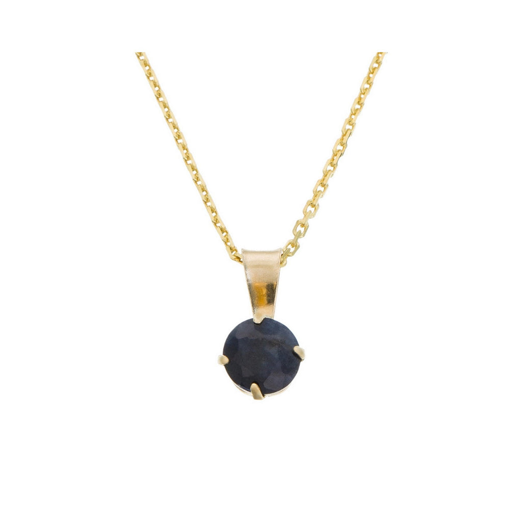 Pendentif "Puce" Saphir Bleu: 0,70Ct/1 - Or Jaune 375/1000