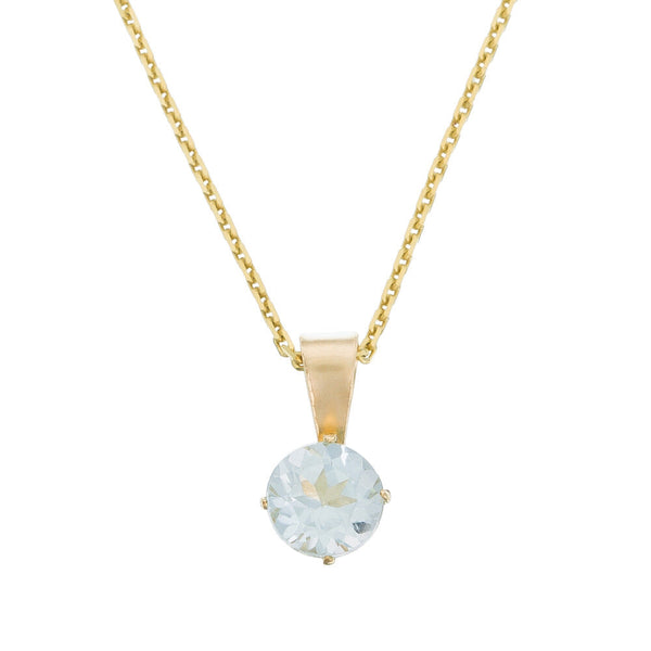 Pendentif "Puce 5mm" Topaze bleue: 0,66ct/1