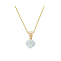Pendentif "Puce 5Mm" Topaze Bleue: 0,66Ct/1