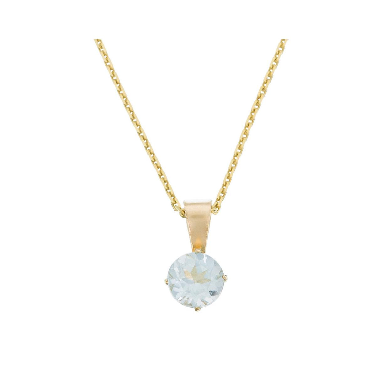 Pendentif "Puce 5Mm" Topaze Bleue: 0,66Ct/1