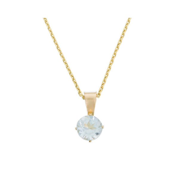 Pendentif "Puce 5Mm" Topaze Bleue: 0,66Ct/1
