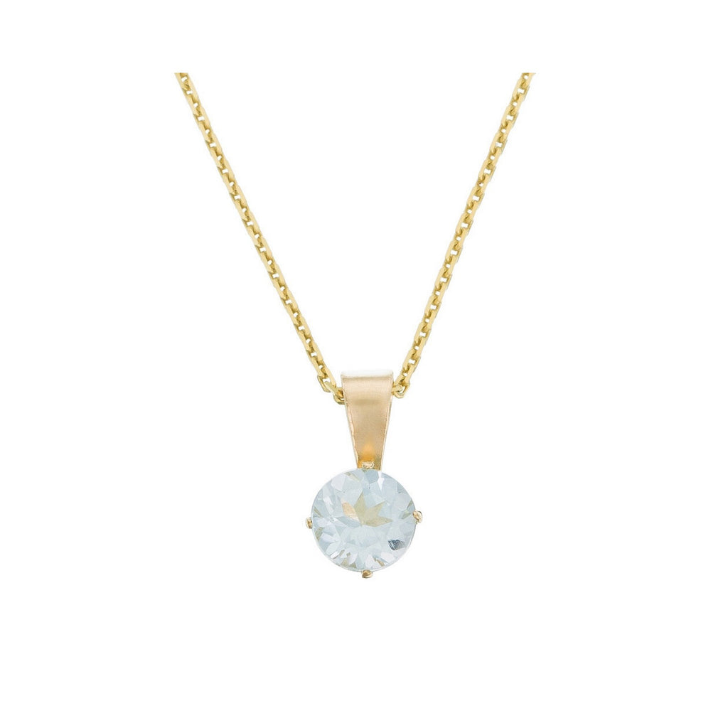 Pendentif "Puce" Topaze Bleue: 0,66Ct/1 - Or Jaune 375/1000