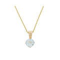 Pendentif "Puce" Topaze Bleue: 0,66Ct/1 - Or Jaune 375/1000