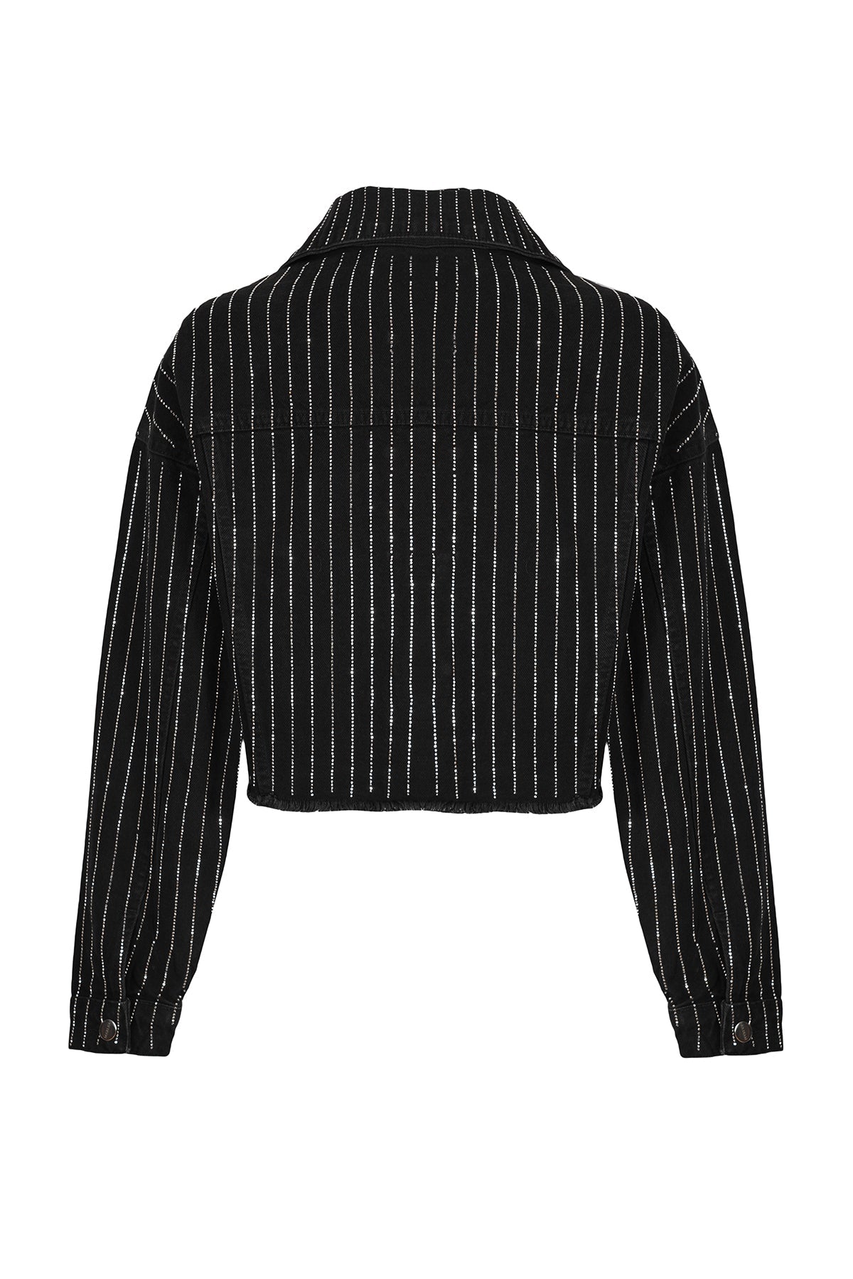 Veste Jeans - Strass Noir