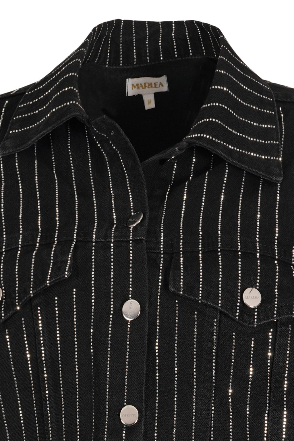 Veste Jeans - Strass Noir
