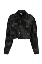 Veste Jeans - Strass Noir
