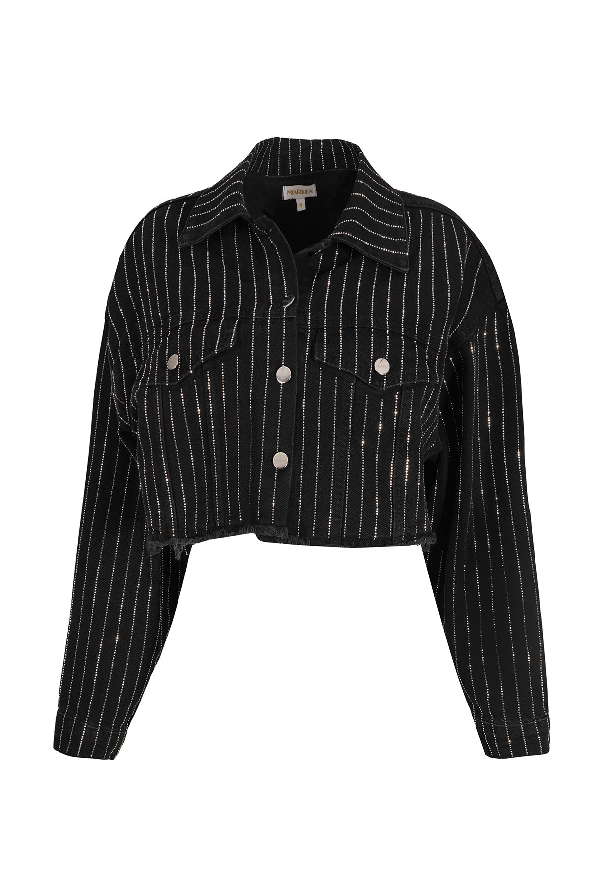 Veste Jeans - Strass Noir