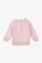 Sweat - Bébé Molleton Col Dentelle Coton Bio