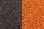 Set De Table Curve Réversible - 6 Pièces - Cuir Recyclé Orange Et Chocolat