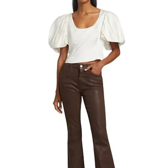 Top Puff Sleeve Uneck - Off White