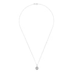 Pendentif "Round & Round" Diamants 0,06/8 - Or Blanc 375/1000