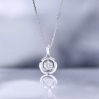 Pendentif "Round & Round" Diamants 0,06/8 - Or Blanc 375/1000
