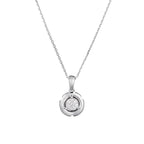Pendentif "Round & Round" Diamants 0,06/8 - Or Blanc 375/1000