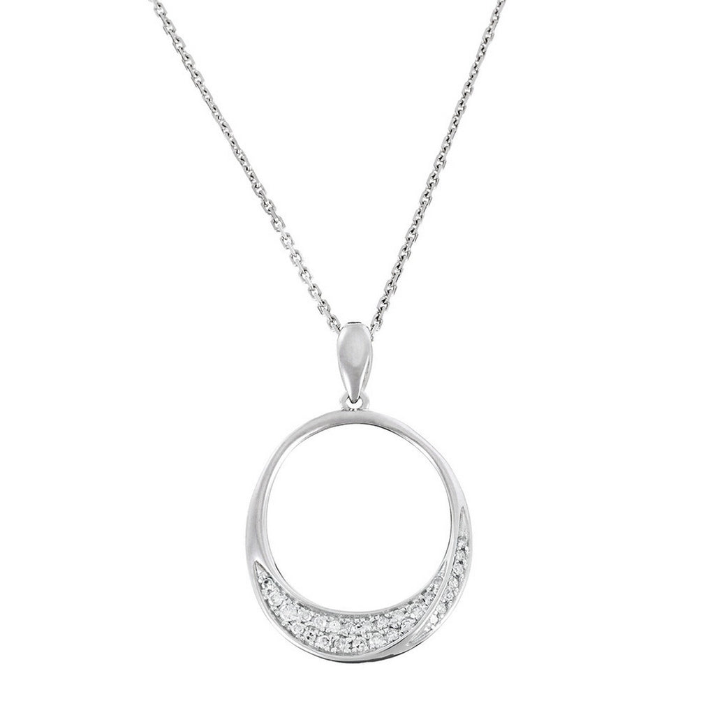 Pendentif "Tu M'As Dit Oui" D0,11/28 - Or Blanc 375/1000
