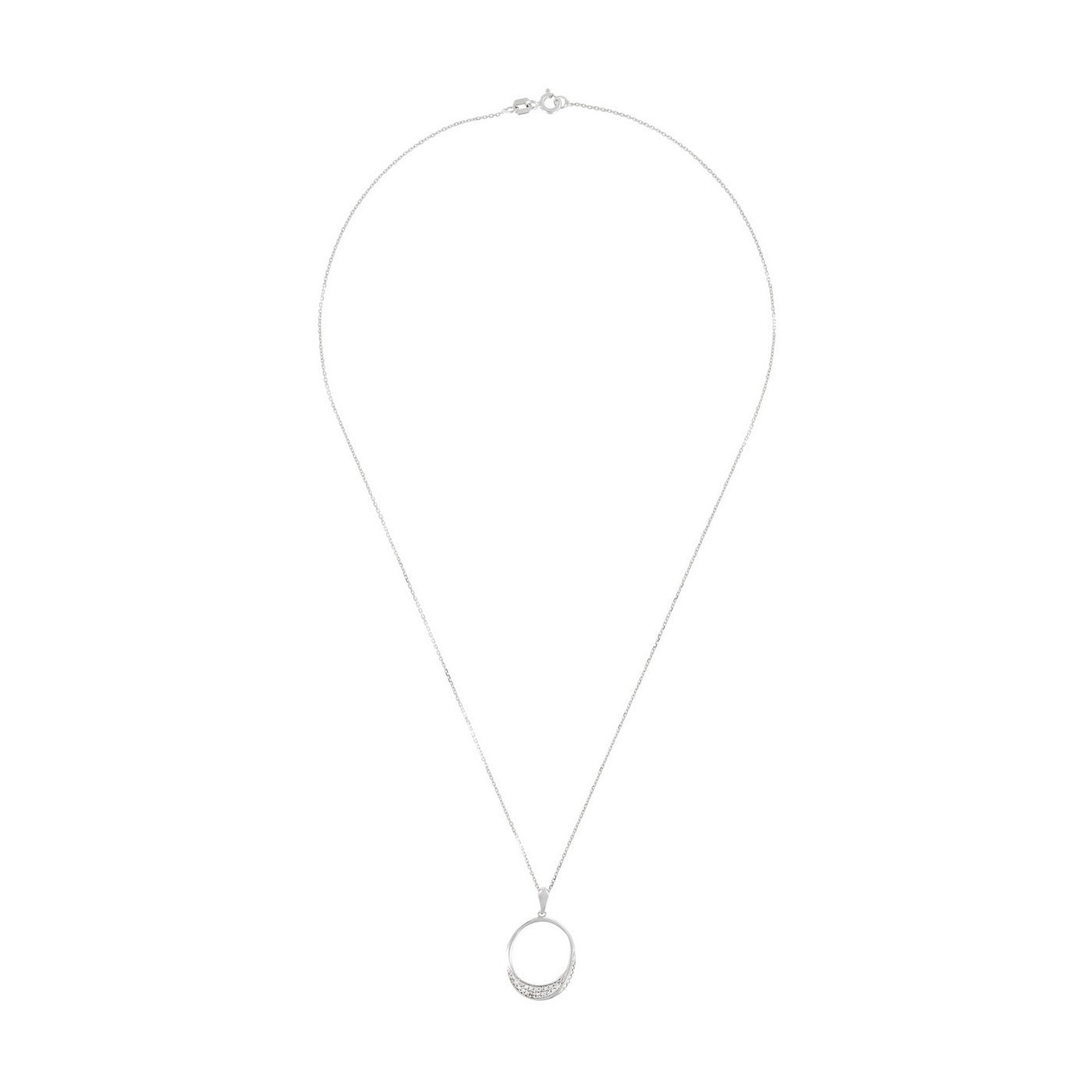 Pendentif "Tu M'As Dit Oui" D0,11/28 - Or Blanc 375/1000
