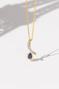 Pendentif "Oka" D0,05/16 & Saphir 0,35/1 - Or Jaune 375/1000