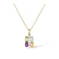 Pendentif "Cayuga" D0,04/7 Citrine 0,22/1 Améthyste 0,26/1 Topaze 0,35/1 & Périd