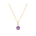 Pendentif "Tonga" D0,02/1 & Améthyste 1,5/1 - Or Jaune 375/1000
