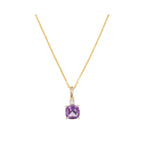 Pendentif "Tonga" D0,02/1 & Améthyste 1,5/1 - Or Jaune 375/1000