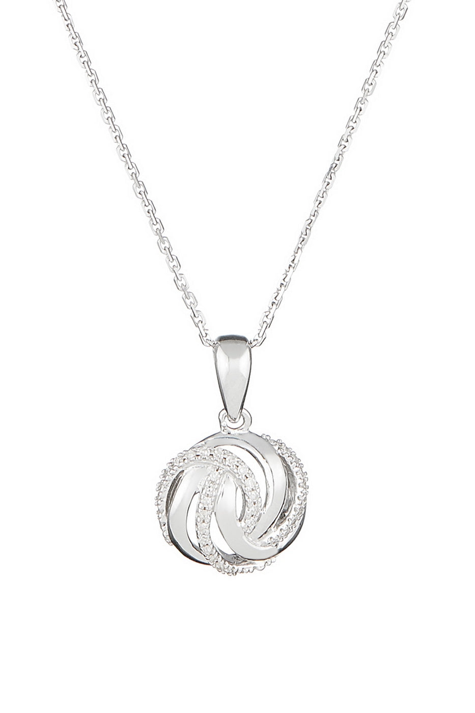 Pendentif "Silver Eye" Diamants 0,09/40 - Or Blanc 375/1000