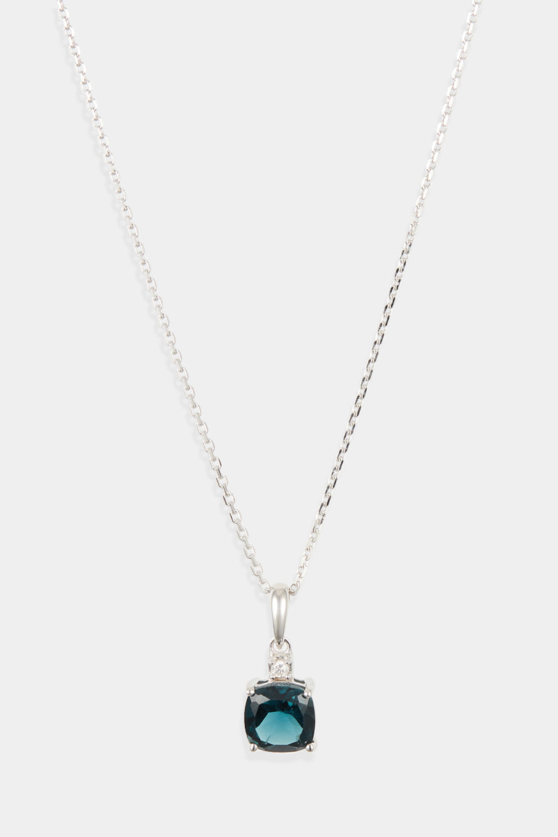 Pendentif "Tonga" D0,016/1 & Lbt1,32/1 - Or Blanc 375/1000