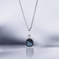 Pendentif "Tonga" D0,016/1 & Lbt1,32/1 - Or Blanc 375/1000