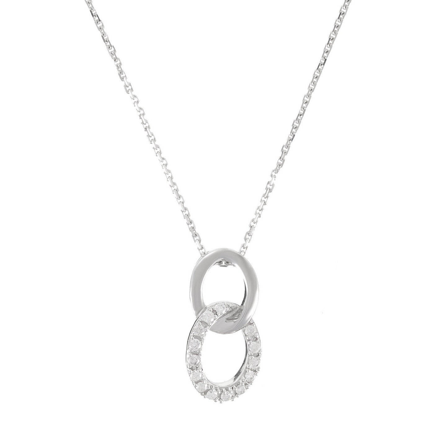 Pendentif "Forever Linked" Diamants 0,11/14 - Or Blanc 375/1000