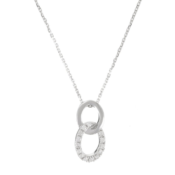 Pendentif "Forever Linked" Diamants 0,11/14 - Or Blanc 375/1000