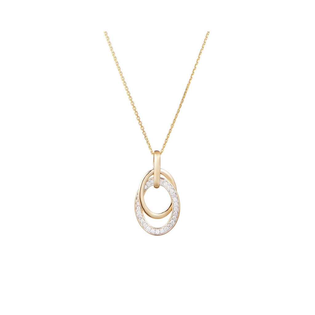 Pendentif "Double Jeu" Diamants 0,18/29 - Or Jaune 375/1000