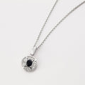 Pendentif "Douce Nuit" D0,046/6; Sa0,25/1 - Or Blanc 375/1000