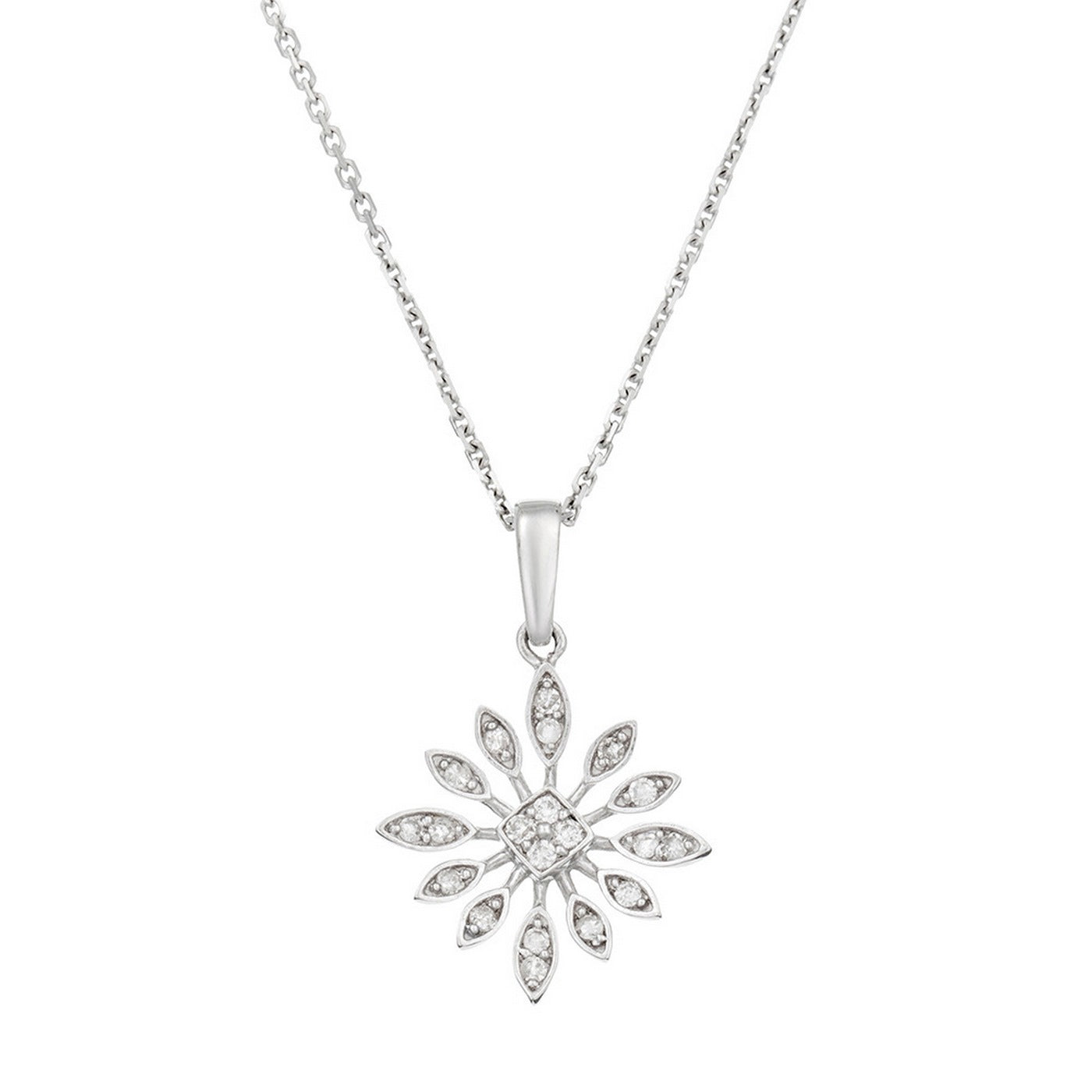 Pendentif "Brisbane" D 0,11/20 - Or Blanc 375/1000