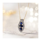 Pendentif "Westeros" Diamants 0,16/31 & Saphirs 0,85/3