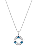 Pendentif "Port Royal" Diamants 0,05/12 & Saphirs 0,54/3