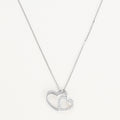 Pendentif "Two Ever" D0,11/20 - Or Blanc 375/1000
