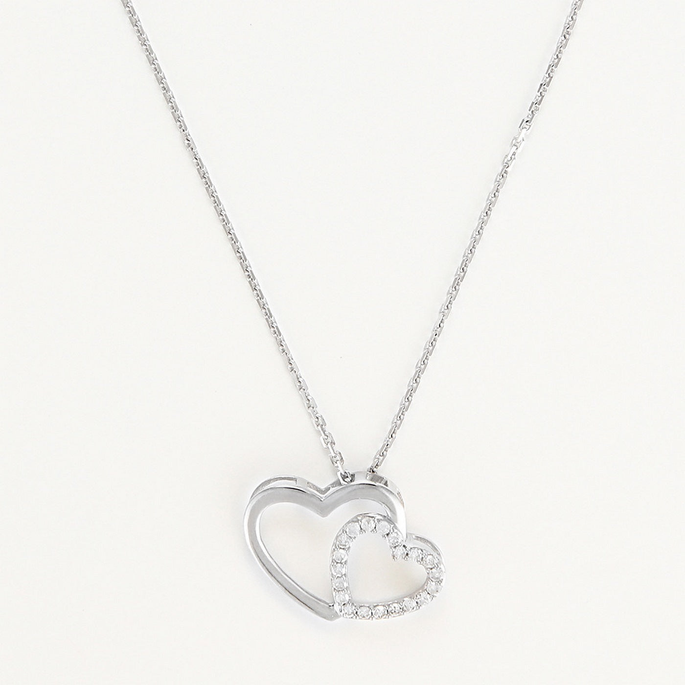 Pendentif "Two Ever" D0,11/20 - Or Blanc 375/1000