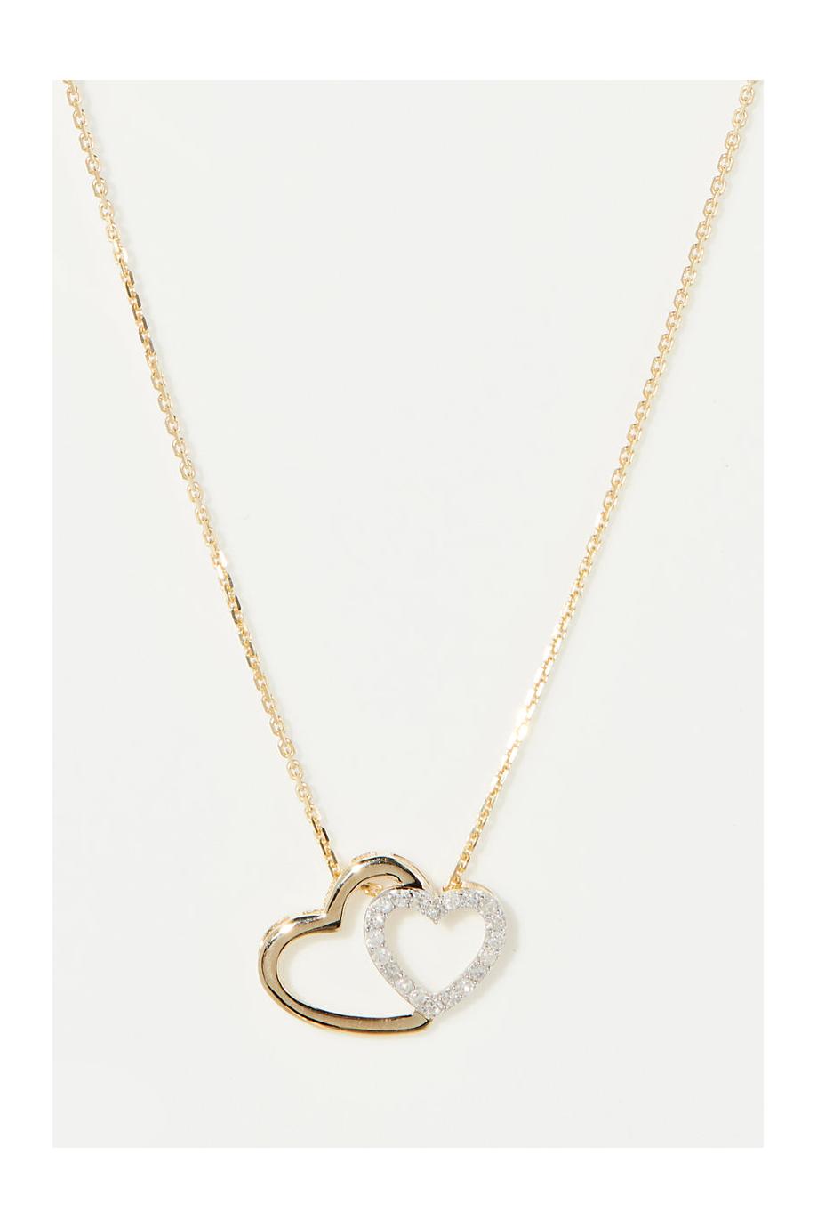 Pendentif "Two Ever" Or Jaune Et Diamant 0,11/20