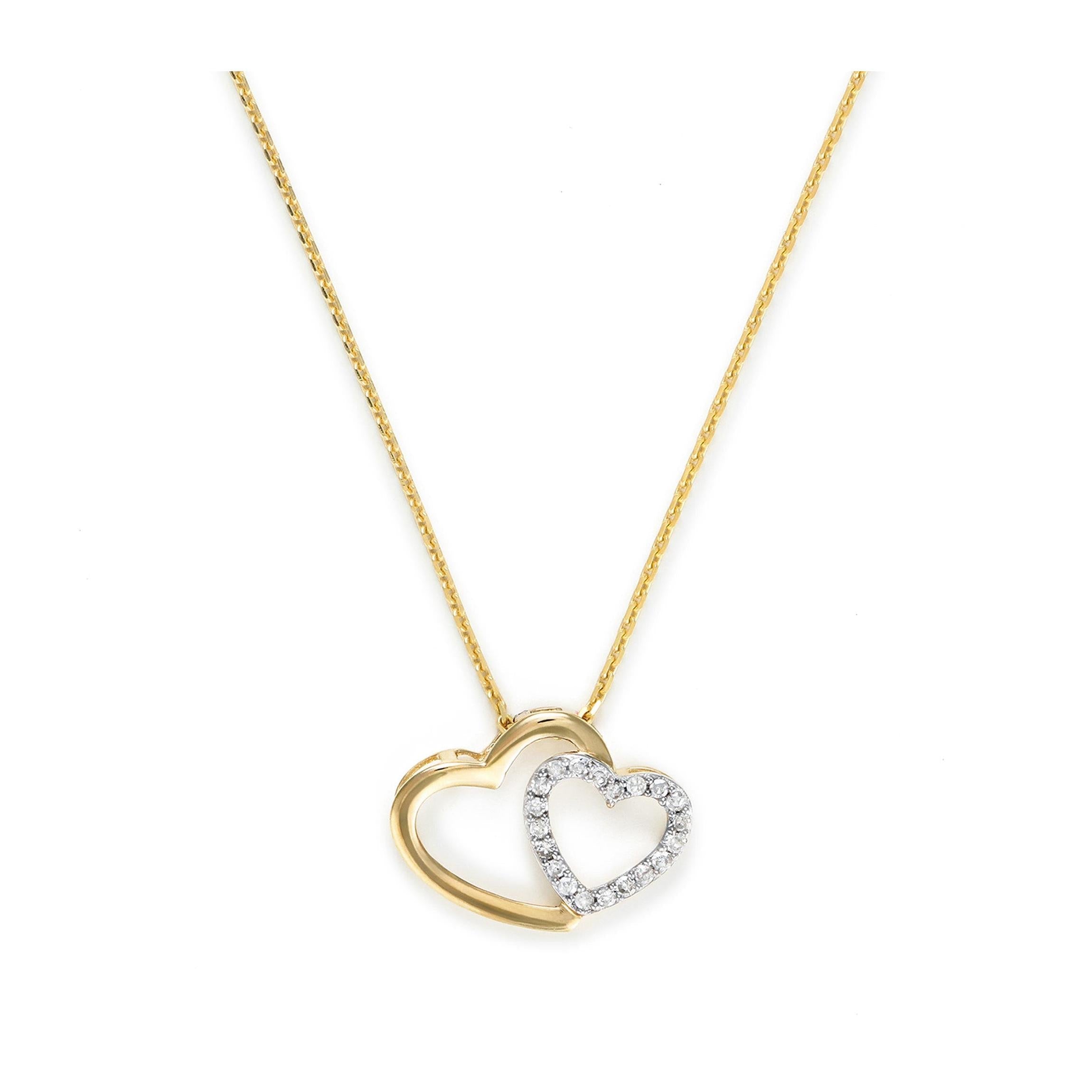 Pendentif "Two Ever" Or Jaune Et Diamant 0,11/20