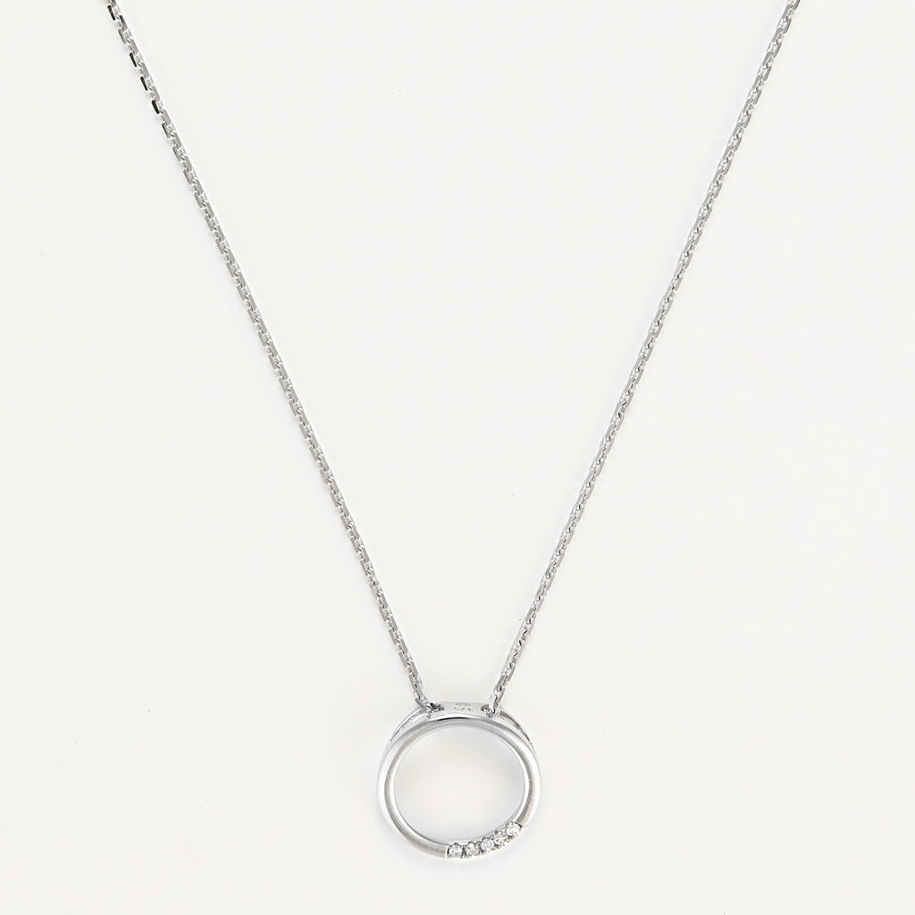 Pendentif "Cercle" D0,02/5 - Or Blanc 375/1000