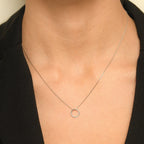 Pendentif "Cercle" D0,02/5 - Or Blanc 375/1000