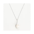 Pendentif "Vague Sublime" P 7Mm Et D0,12/21 - Or Blanc 375/1000